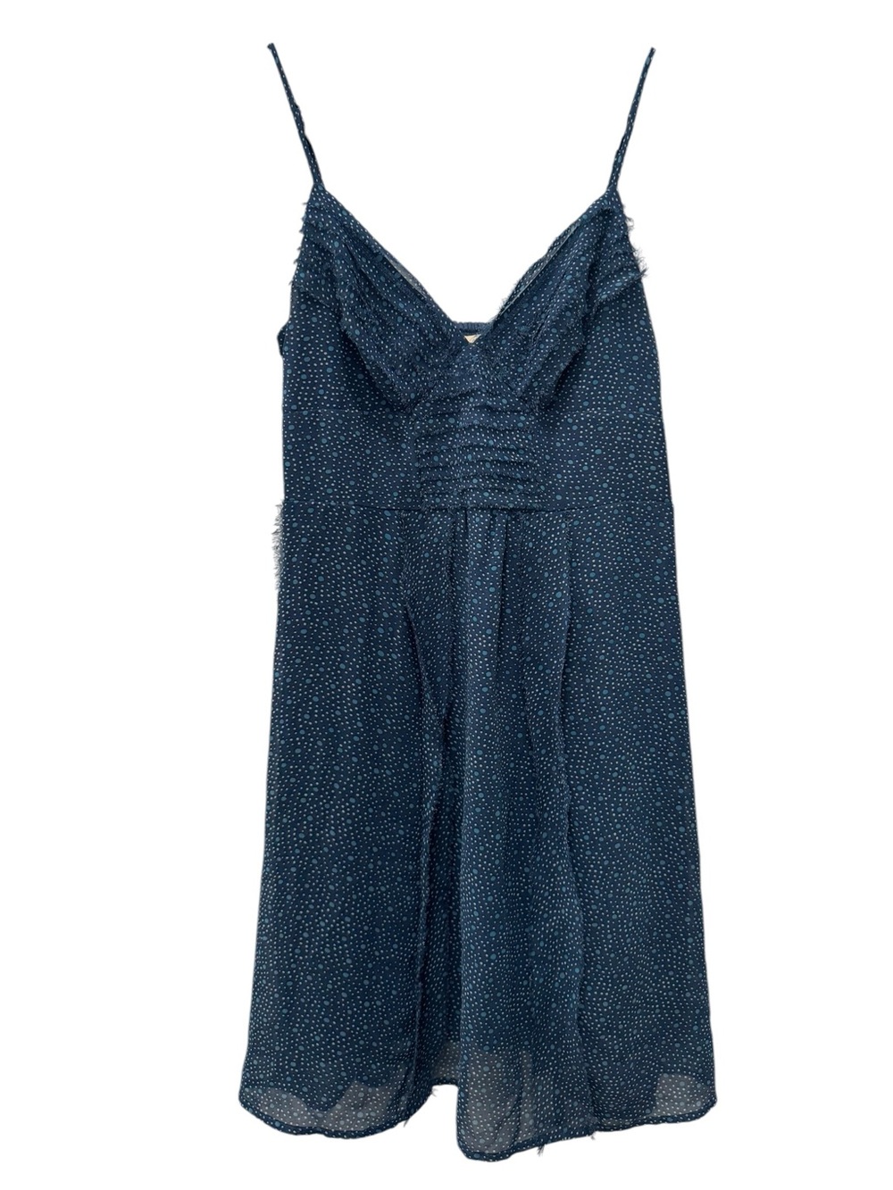 American Eagle Outfitters Navy Blue Polka Dot Spaghetti Strap Dress. Size 10 - Picture 2 of 8